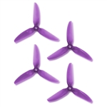 HQProp DP 5x4.8x3 PC V1S Light Purple Propeller - 3 Blade (2CW+2CCW/Bag)