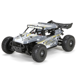 1/18 Roost 4WD Desert Buggy Brushed RTR, Grey/Yellow (ECX01005T2)
